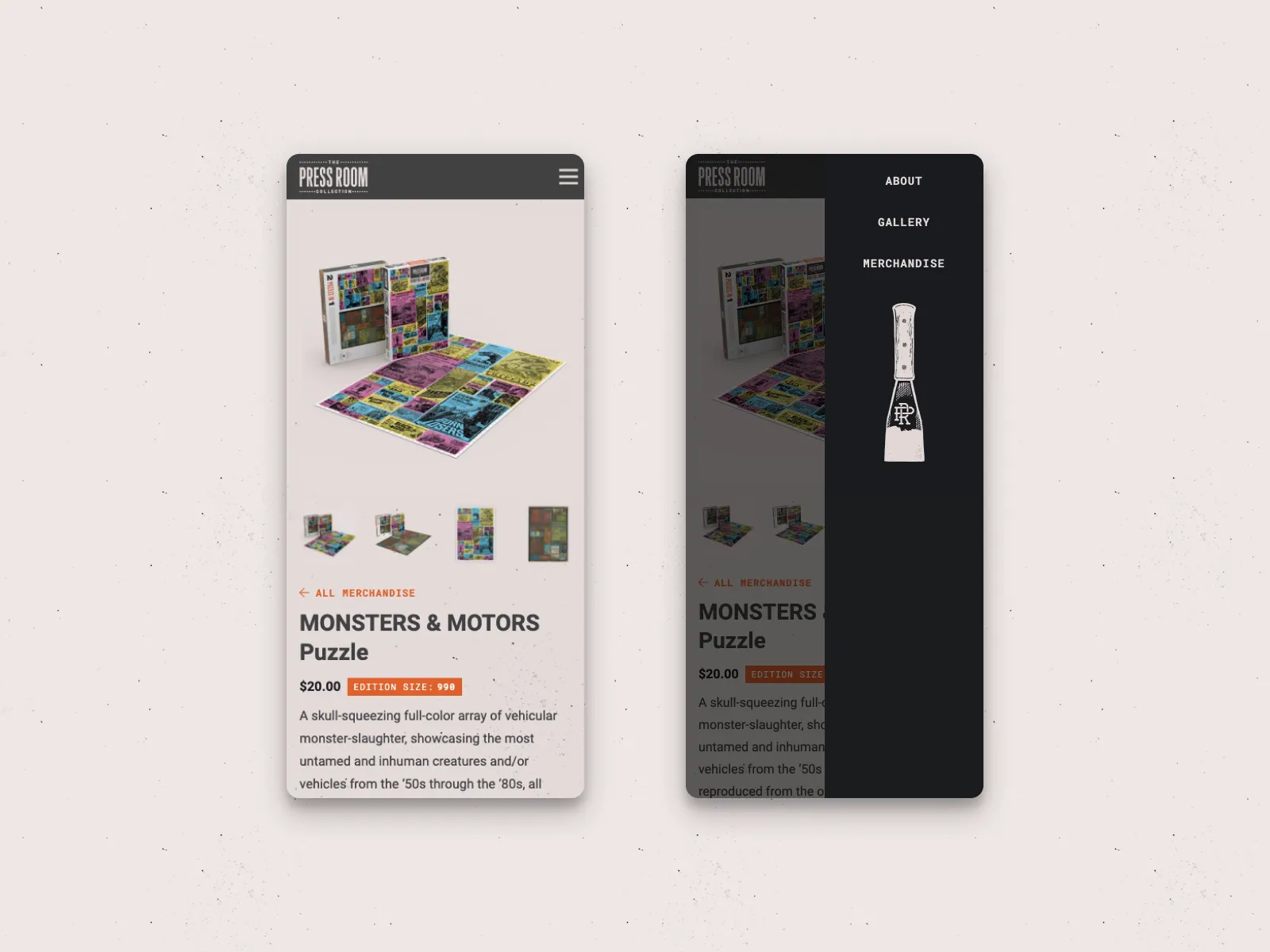 Mobile experience and catalog browsing
